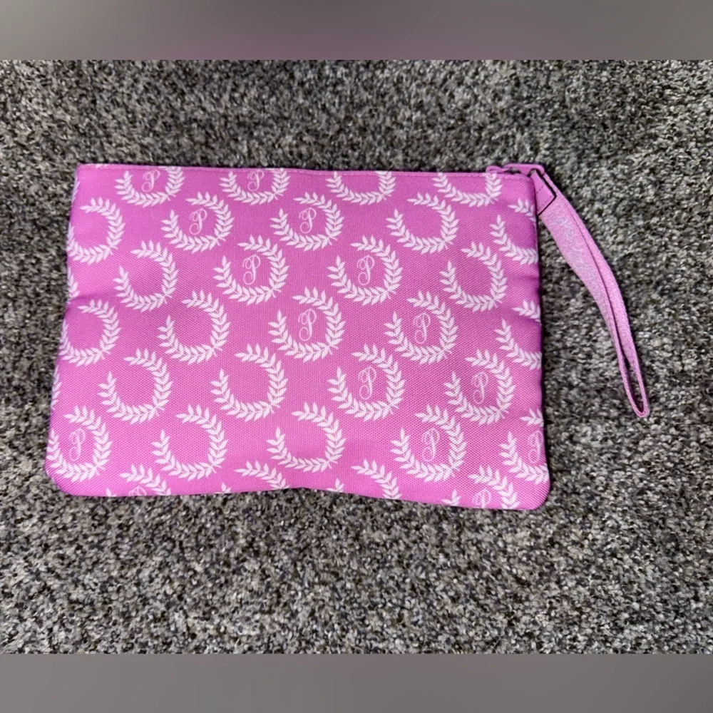 Pink - pink wristlet with pink logo